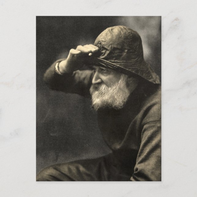 Vintage English Fisherman Nautical Antique Beard Vykort (Framsida)