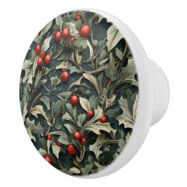 Vintage English Holly berry botanical Knopp