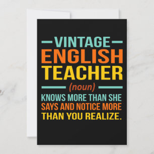 Vintage English Teacher Definition Language Tack Kort