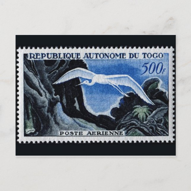 Vintage Engraved Frimärke vycard Vykort (Framsida)