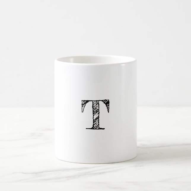 Vintage Engraved Monogram Kaffemugg (Center)