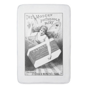 Vintage Engraved Soap Ad Typography Badrumsmatta