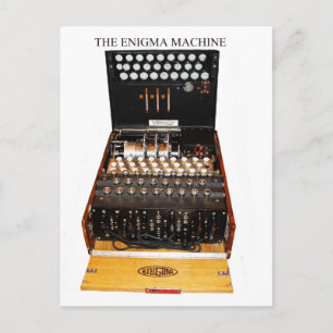 Vintage Enigma-maskin militära hemliga koder Vykort