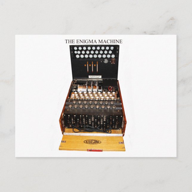 Vintage Enigma maskin militära säkerhetskoder Vykort (Framsida)