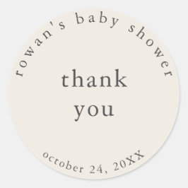 Vintage Enkel Baby Shower Tack Klistermärke