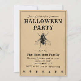 Vintage enkel inbjudan till Halloween fest