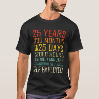 Vintage Entrepreneur 25-årsjubileum självständig E T Shirt