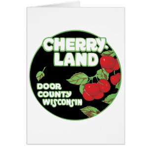 Vintage Ephemera, Cherryland Door County Wisconsin OBS Kort