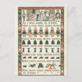 Vintage Ephemera Nursery Rhyme Postcard Vykort