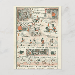 Vintage Ephemera Nursery Rhyme Vykort