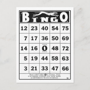 Vintage Ephemera Vintage Bingo-kort Vykort