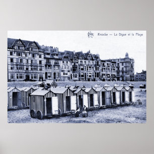 Vintage: Epoque semesterort och strand Poster