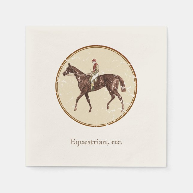 Vintage Equestrian Pappersservett (Framsidan)