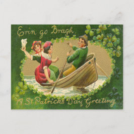 Vintage Erin Go Bragh St Patrick's Day-kort Vykort
