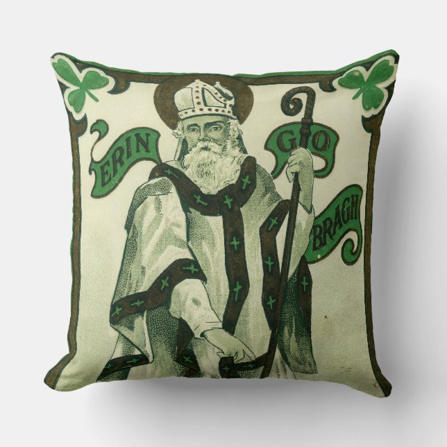 Vintage - Erin Go Bragh - St. Patrick's Greetings Kudde (Framsida)