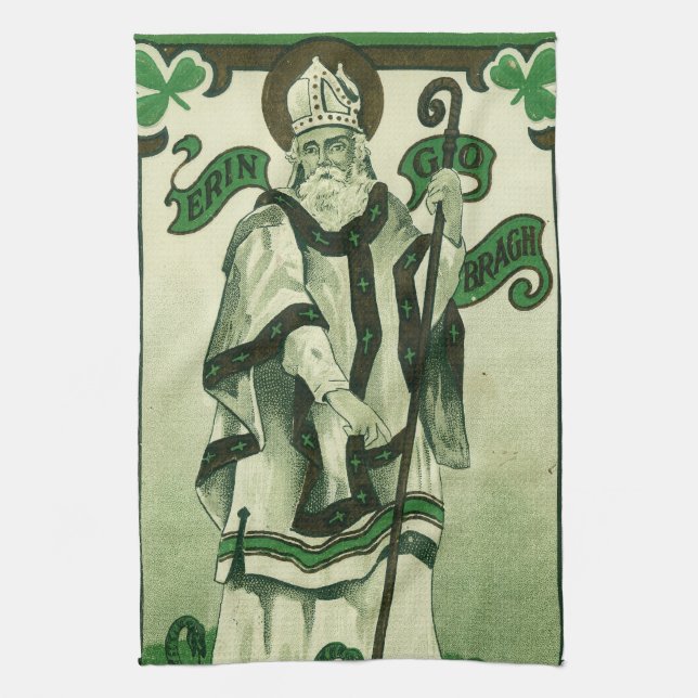 Vintage - Erin Go Bragh - St. Patricks hälsningar Kökshandduk (Vertikal)