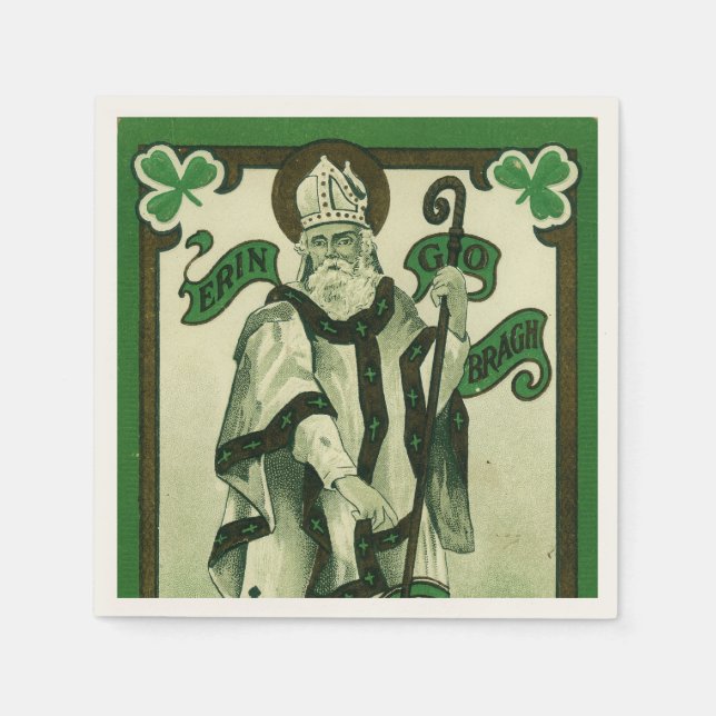 Vintage - Erin Go Bragh - St. Patricks hälsningar Pappersservett (Framsidan)