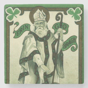 Vintage - Erin Go Bragh - St. Patricks hälsningar Stenunderlägg