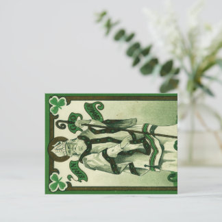 Vintage - Erin Go Bragh - St. Patricks hälsningar Vykort
