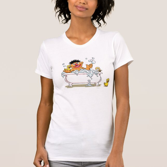 Vintage Ernie i badkaret T-shirt (Framsida)