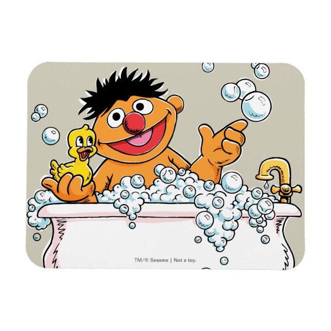 Vintage Ernie i Bathtub Magnet (Horisontell)