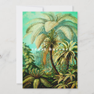Vintage Ernst Haeckel Botaniska Handflatan Tack Kort