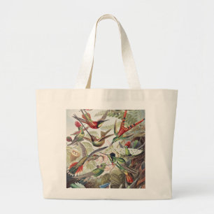 Vintage Ernst Haeckel Färgrik Kolibri Affisch Jumbo Tygkasse