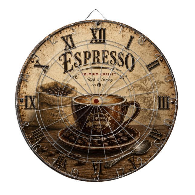 Vintage Espresso Coffee Darttavla (Framsidan)