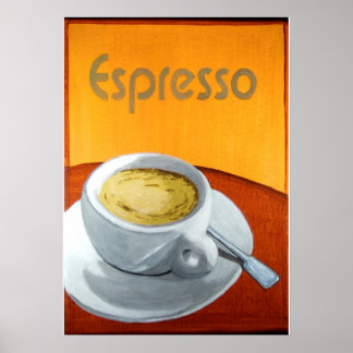 Vintage Espresso Kaffe Poster