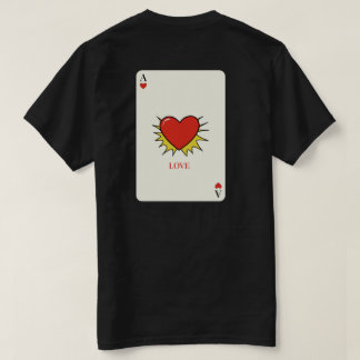 Vintage Ess av Hjärtan Spelkort T-Shirt - KÄRLEK