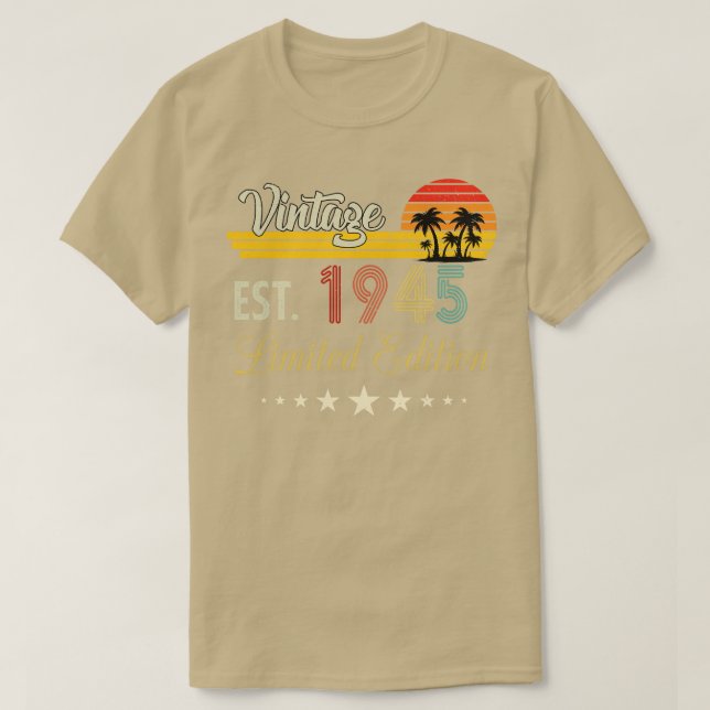 Vintage Est 1945 Begränsad utgåva T Shirt (Design framsida)