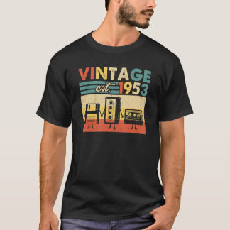 Vintage Est 1953 Retro-kassett 69:e födelsedagen 6 T Shirt