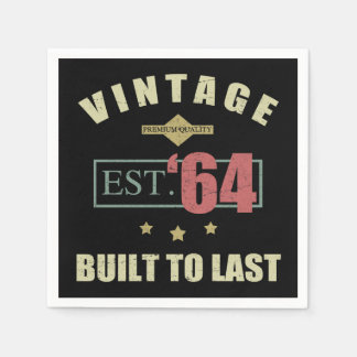 Vintage Est. 1964 60:e födelsedagen Pappersservett