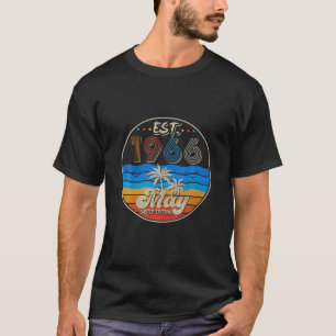 Vintage Est.1966 56 Födelsedag i maj 1966 56 T Shirt