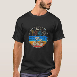 Vintage Est.1969 53Rd Birthday Born I maj 1969 53 T Shirt