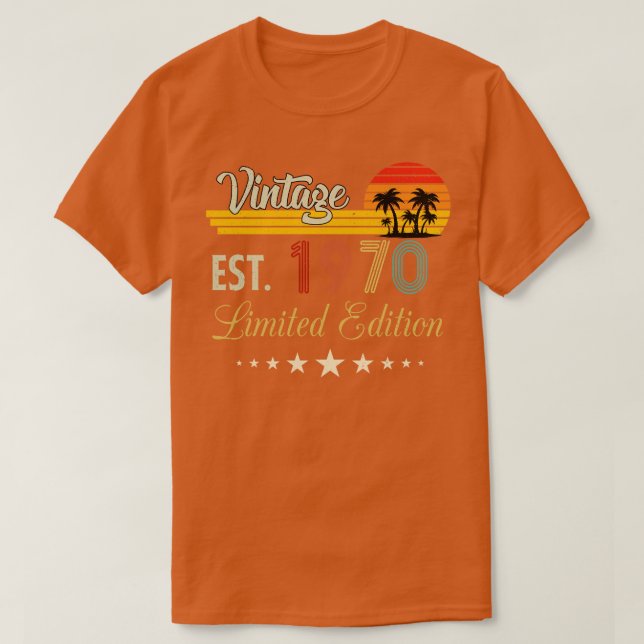 Vintage Est 1970 Begränsad utgåva T Shirt (Design framsida)