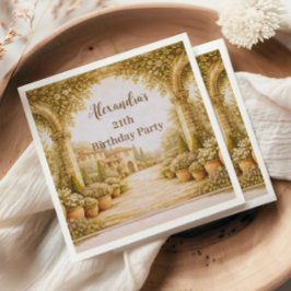 Vintage Estate Garden Birthday Pappersservett