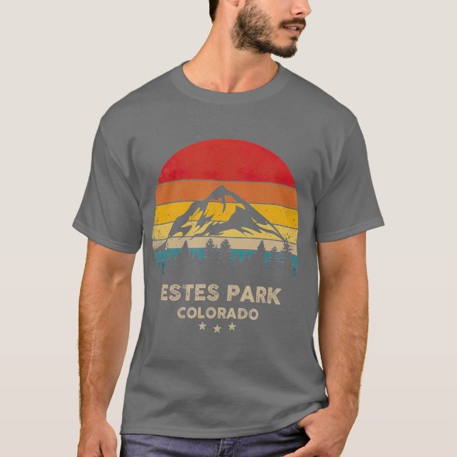Vintage Estes Park Retro Souvenir T Shirt (Framsida)