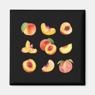 Vintage Estetisk Boho Persika Älskare Frukt Konst Magnet