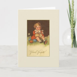 Vintage estniska Rõmsay Kevadpühi Påsk Card Helgkort