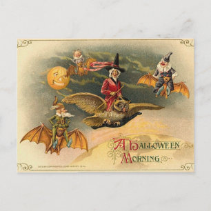 Vintage eteriska Halloween Helg Vykort