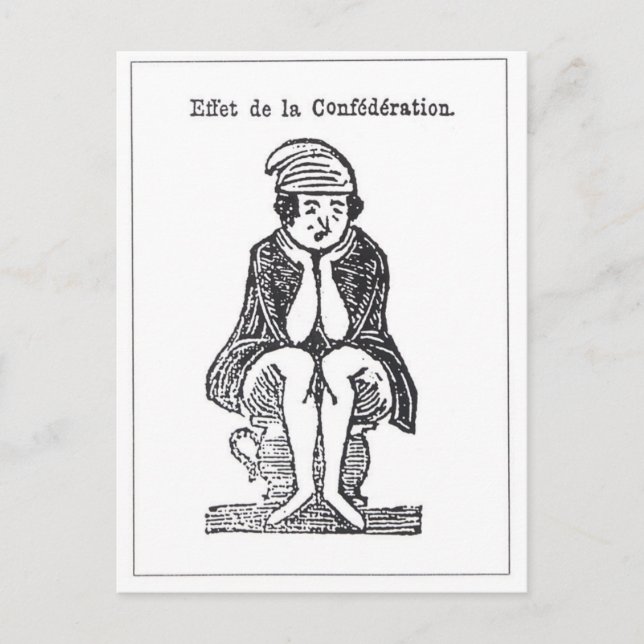 Vintage: Etfet de la Confederation Vykort (Framsida)