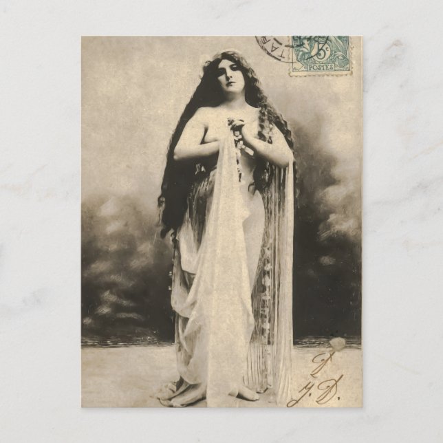 Vintage Etheral Goddess vykort (Framsida)