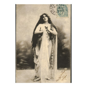 Vintage Etheral Goddess vykort Fototryck