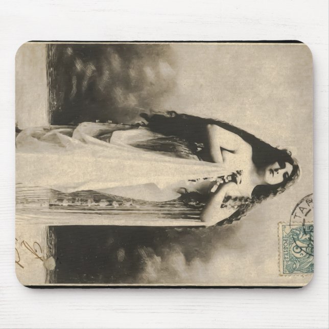 Vintage Etheral Goddess vykort Musmatta (Framsidan)