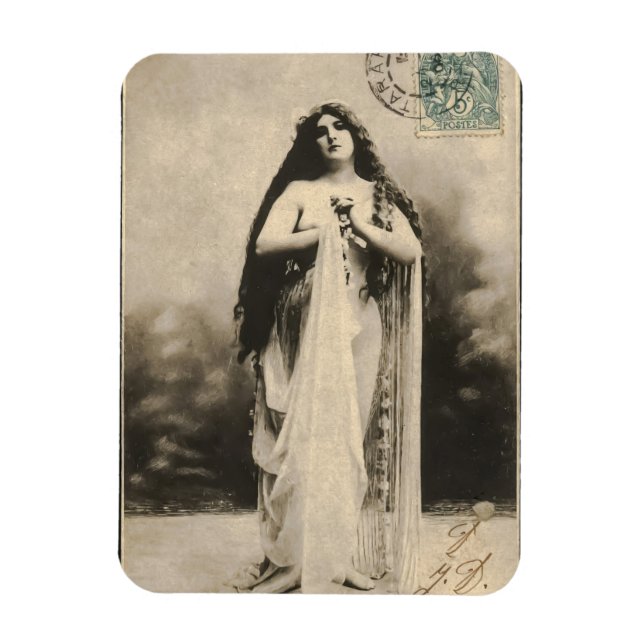 Vintage Ethereal Goddess Postcard Magnet (Vertikal)