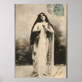 Vintage Ethereal Goddess Postcard Poster