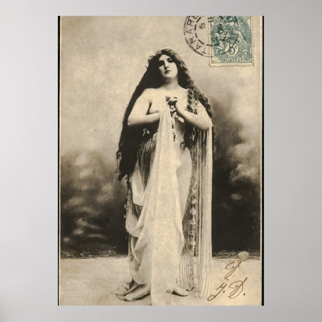 Vintage Ethereal Goddess Postcard Poster (Framsidan)