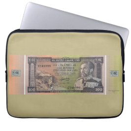Vintage Ethiopian Birr Banknote Laptop Fodral