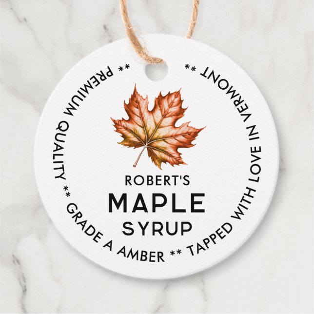 Vintage-etikett för lönnsirap gåvor etiketter (Framsida)